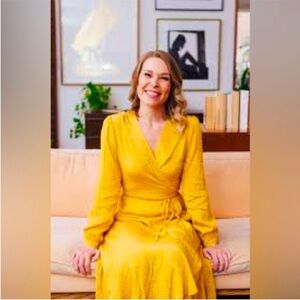 Ann Taylor Long sleeve wrap dress